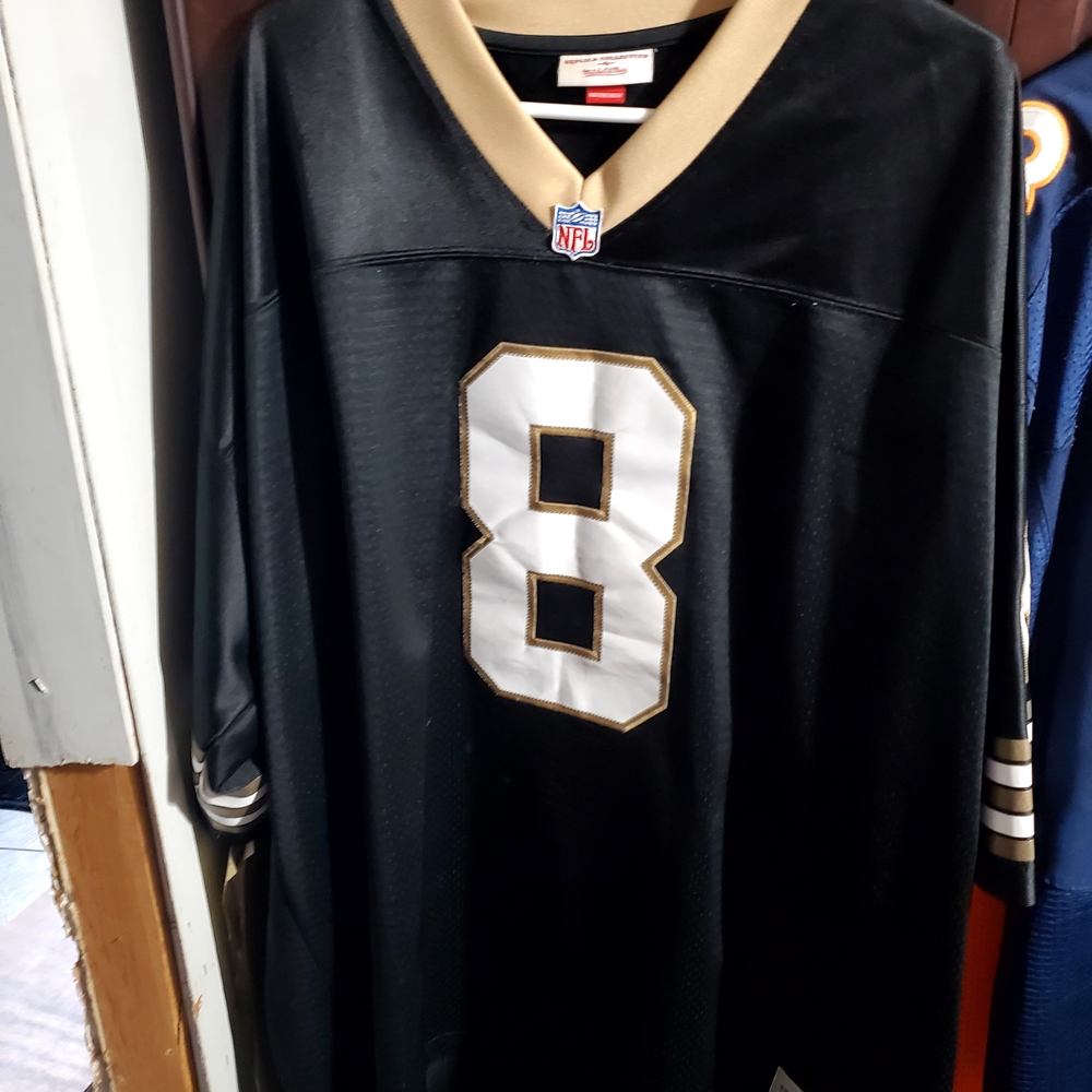Archie Manning #8 Mitchell & Ness Throwback NFL Black and Gold Replica Jersey